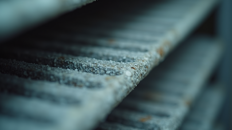Close-up view of HVAC air filter in a residential unit