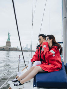 New York Harbor Sailing Marriage proposal