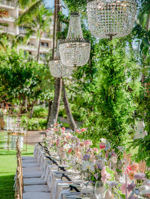 夏威夷目的地婚礼花艺