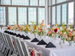 Colorful Penthouse Wedding Reception