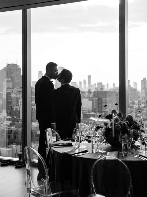 the couple at reception 