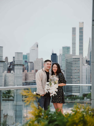 城市景观背景浪漫求婚