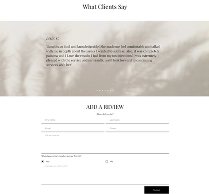 Review Page Website Design AMAze Group.