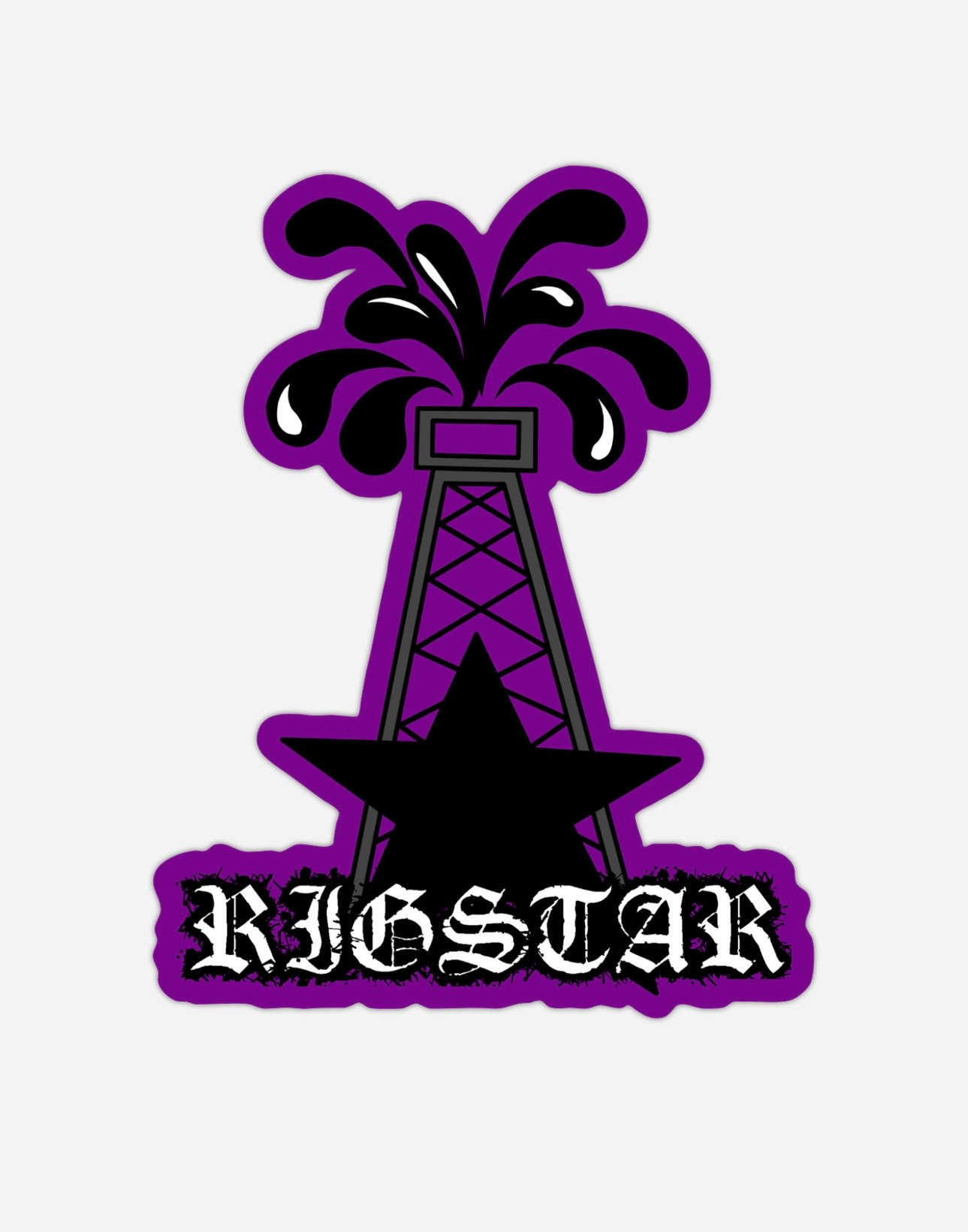Rigstar purple logo sticker