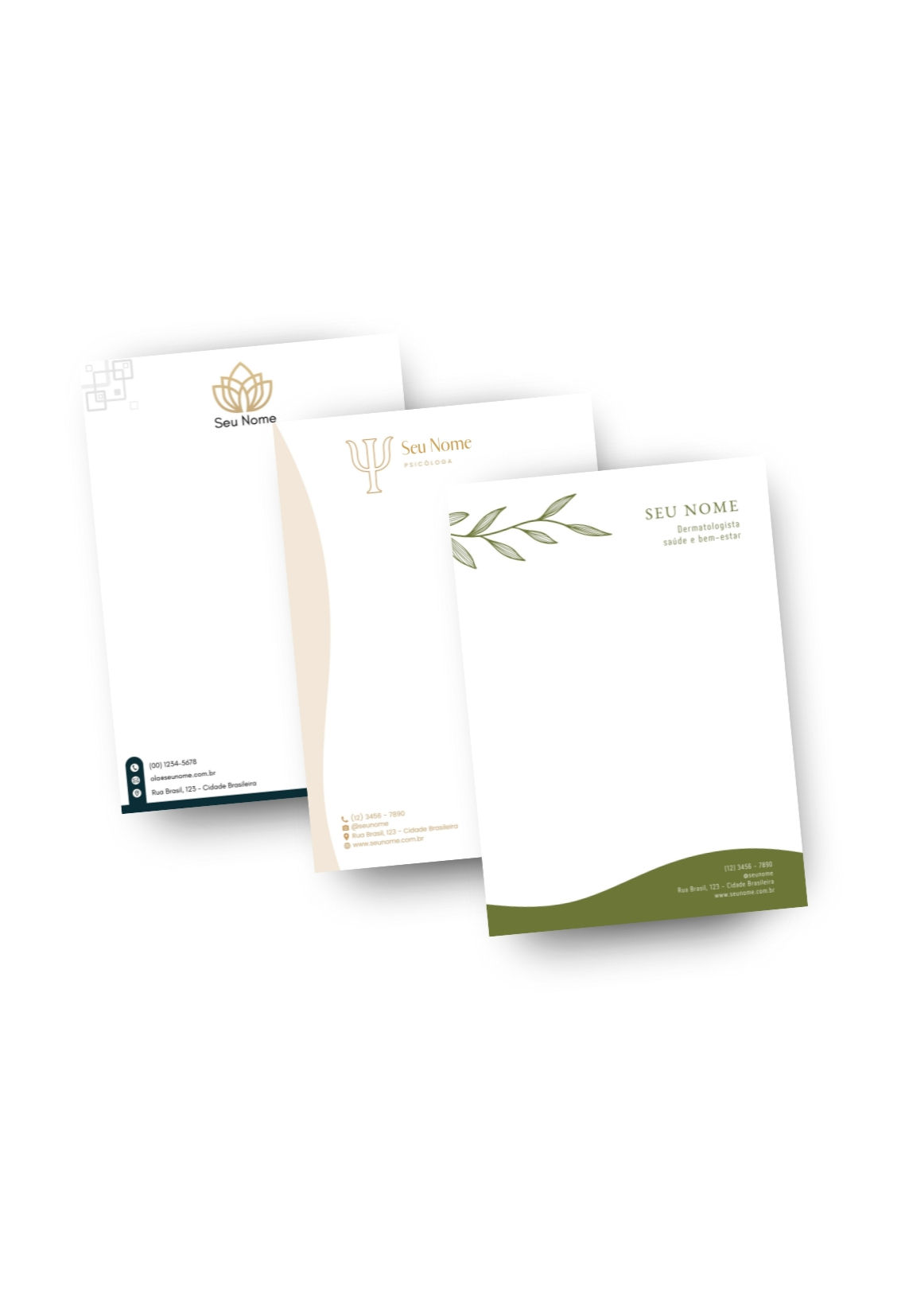 Bloco Papel Timbrado Receituário Atestado A4 - Impressão Frente Colorida