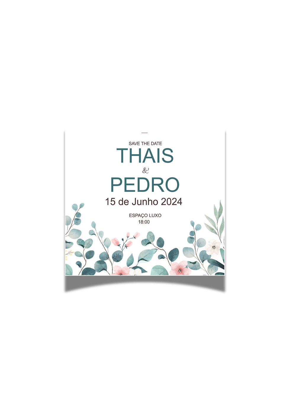 Miniatura: Convite Quadrado Personalizado Fundo Branco 17cm x 17cm