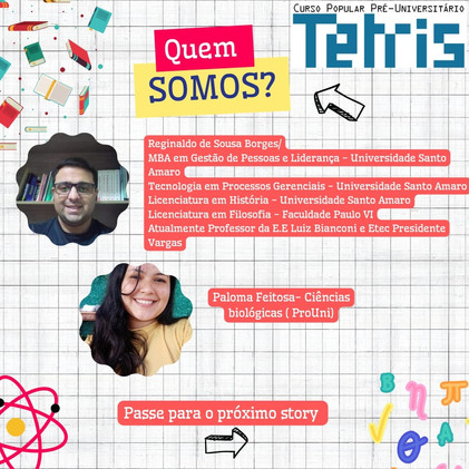 Conheça os profs Paloma e Reginaldo