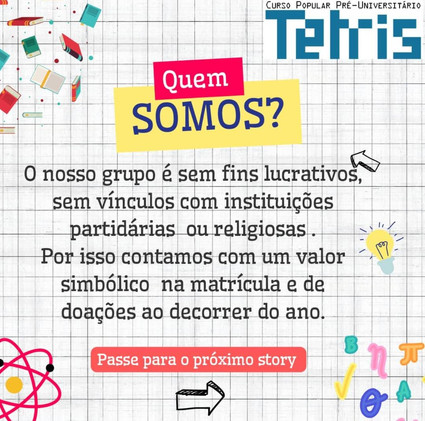 O nosso grupo é sem fins lucrativos, sem vínculos com partidos ou religiões. Por isso contamos com um valor simbólico na matrícula e de doações ao decorrer do ano