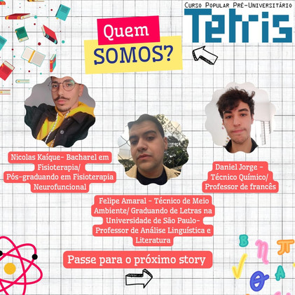 Conheça os profs: Nicolas, Felipe e Daniel