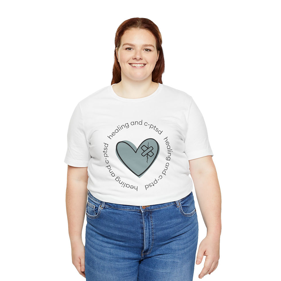 Thumbnail: HEALING AND CPTSD COMMUNITY - White Unisex Graphic Tee