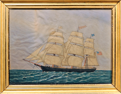 Ship Paul Revere, watercolor, Skinner, s
