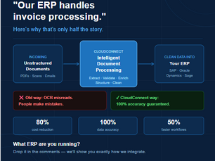 "Our ERP handles invoice processing."