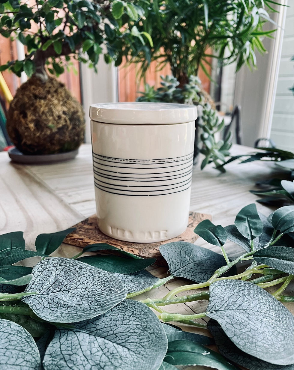 Thumbnail: Essential Oil Soya Candle in Hand Made Ceramic Jar