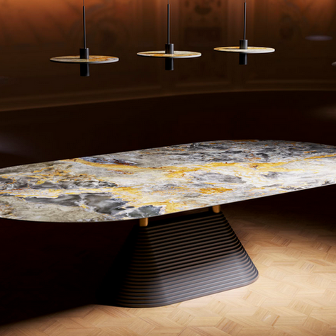 AMEUBLEMENT: LES TABLES EN GRÈS CÉRAME 