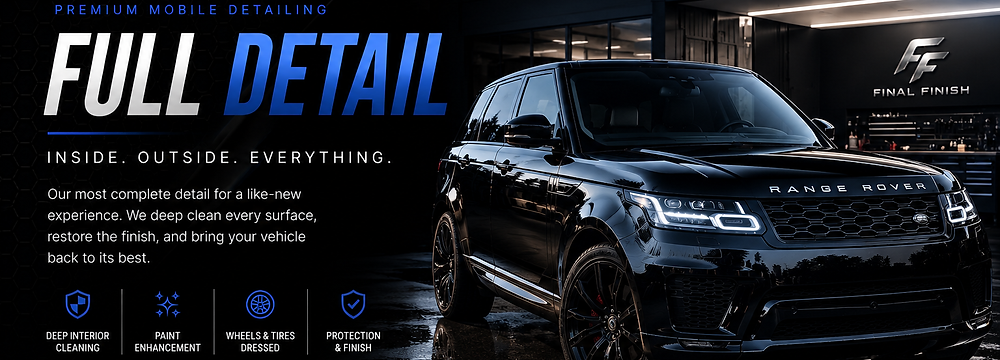 Full Detail premium mobile car detailing services.