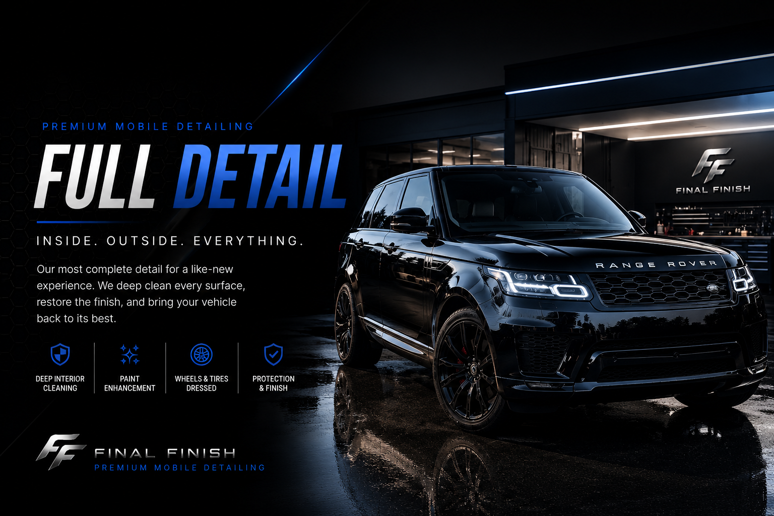 Full Detail premium mobile detailing for a Range Rover.