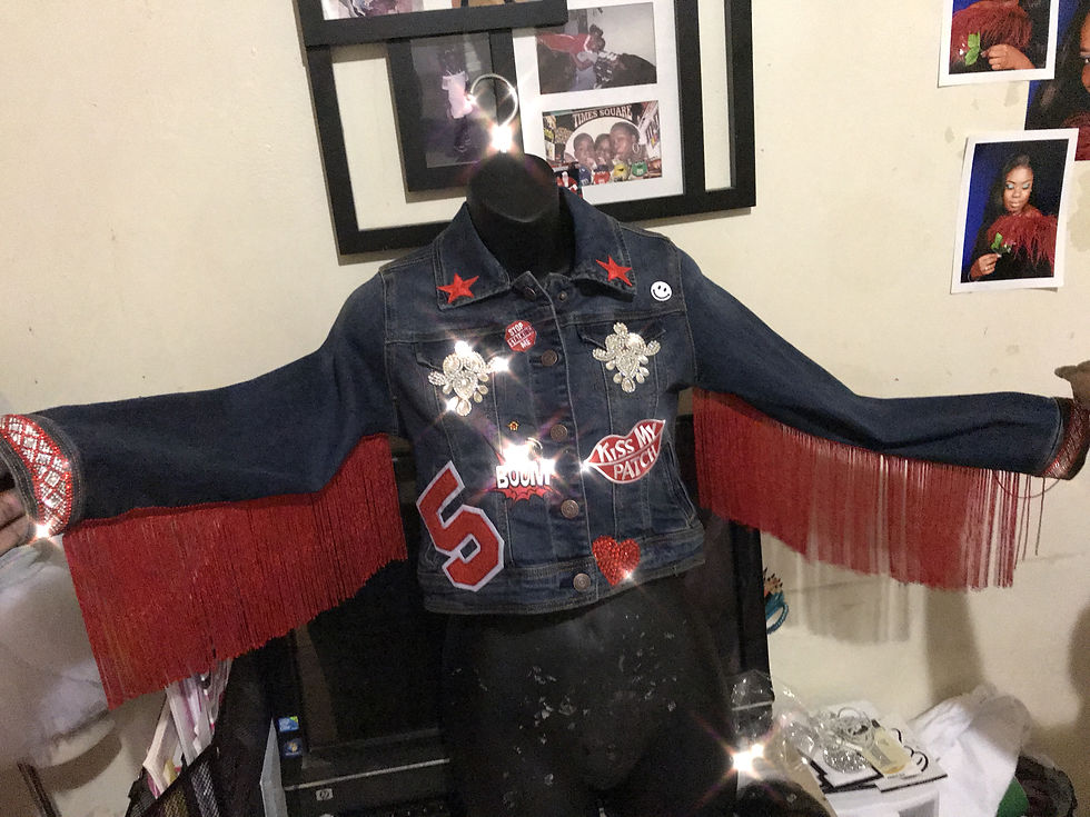 Thumbnail: Kids Customized Fringe Jean Jacket