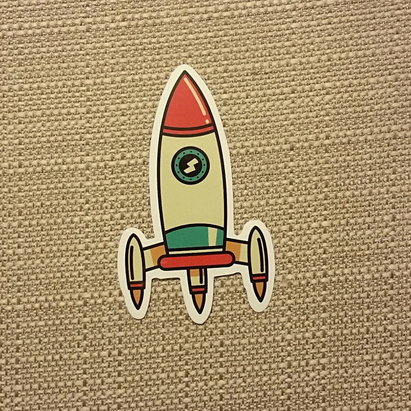Rocket Operator Sticker Yellow Rocket Sticker | snsgantzcnm