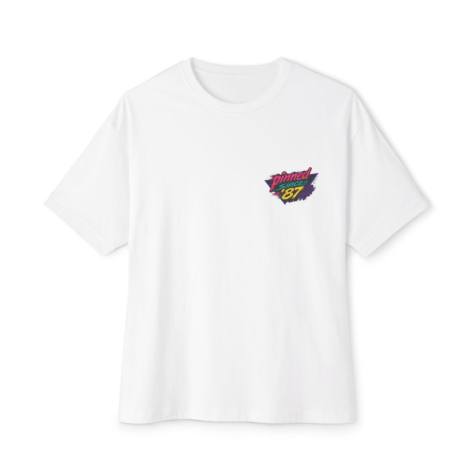 Thumbnail: Boxy Tee — Pinned Since '87 Retro Motocross Graphic