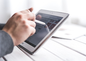 Man Using Smart Tablet