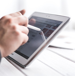 Man Using Smart Tablet