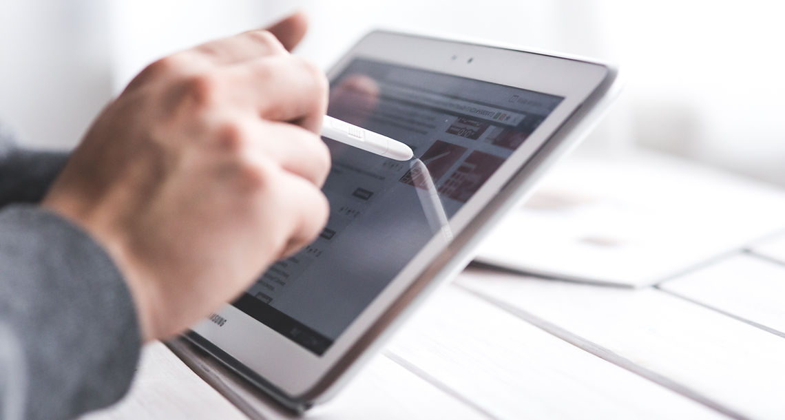 Man Using Smart Tablet