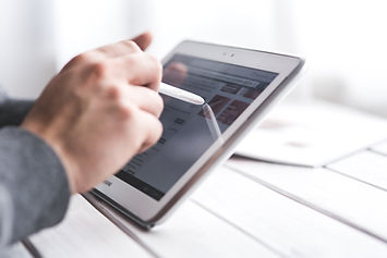 Man Using Smart Tablet
