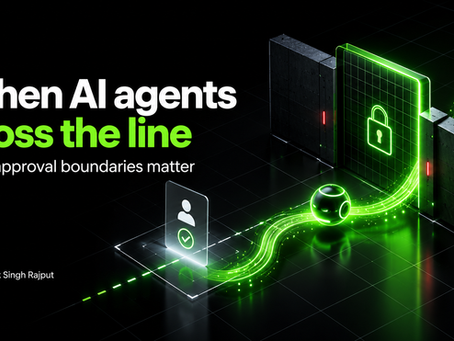 Abstract AI agent path bypassing a neon green permission gate, illustrating why human approval boundaries matter