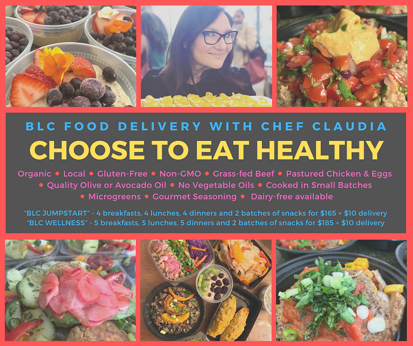 BLC Food Delivery with Chef Claudia organic gluten-free