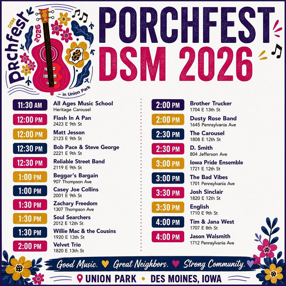 PorchFest DSM 2026