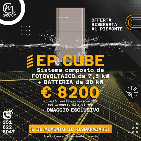 EP CUBE: il futuro dell'indipendenza energetica - Fotovoltaico - Soluzioni energetiche - CM Group Biella Italia Sardegna