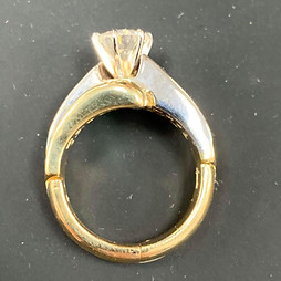Repaired ring with open-close feature for arthritic fingers, created byWilliamsburg Jewelers in Hampton Roads, VA