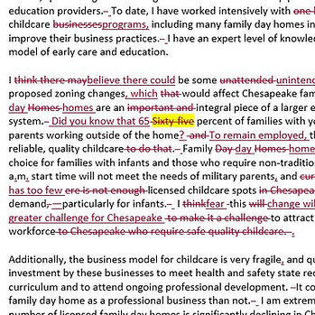 Editing sample - Creative Copy & Design