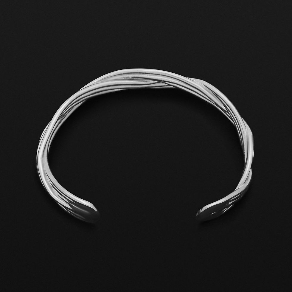 Thumbnail: Donna Sterling Silver ORIGINAL Williamsburg C-Shaped Cuff Bracelet