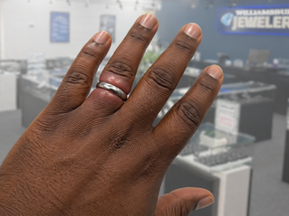 How can I prevent my rings getting stuck?