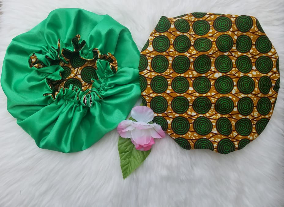 Gye Nyame Fabric Bonnets