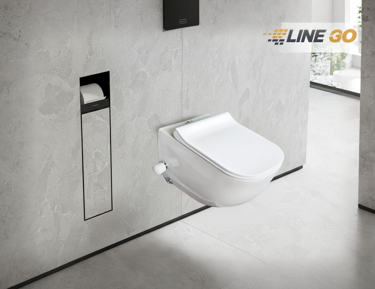 Glazia spülrandloses Wandhänge Dusch-WC mit Bidetfunktion, Urea Softclose-Sitz