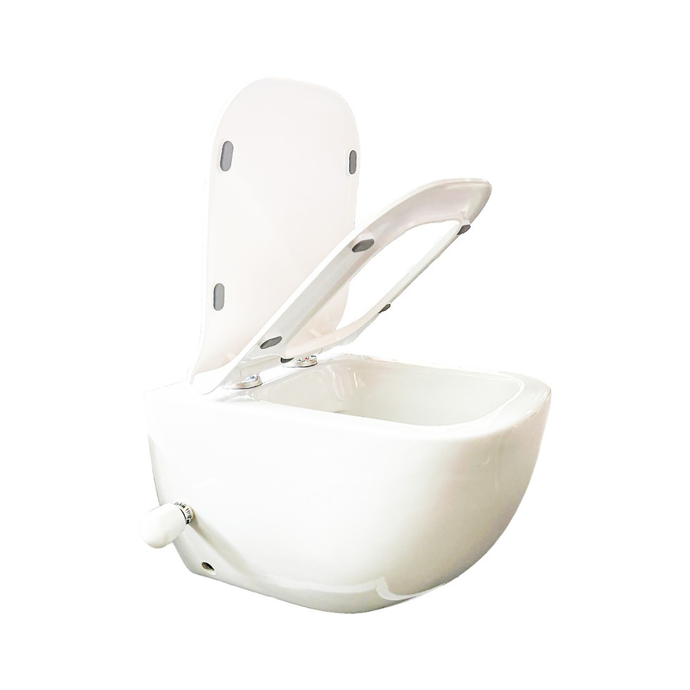 Miniaturbild: Glazia spülrandloses Wandhänge Dusch-WC mit Bidetfunktion, Urea Softclose-Sitz