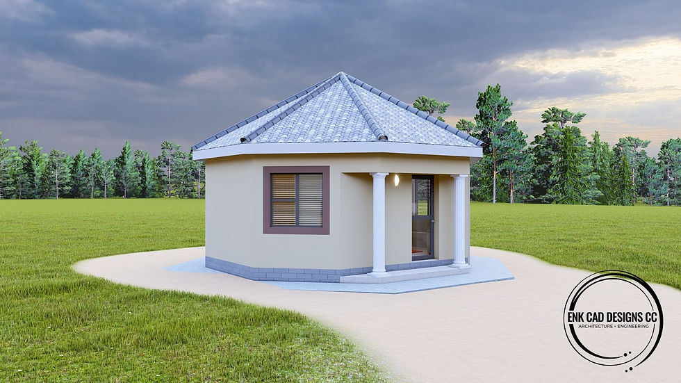 Pedi Rondeval Small Rondavel House Plan - ID RHP0005 | ENK CAD Designs cc