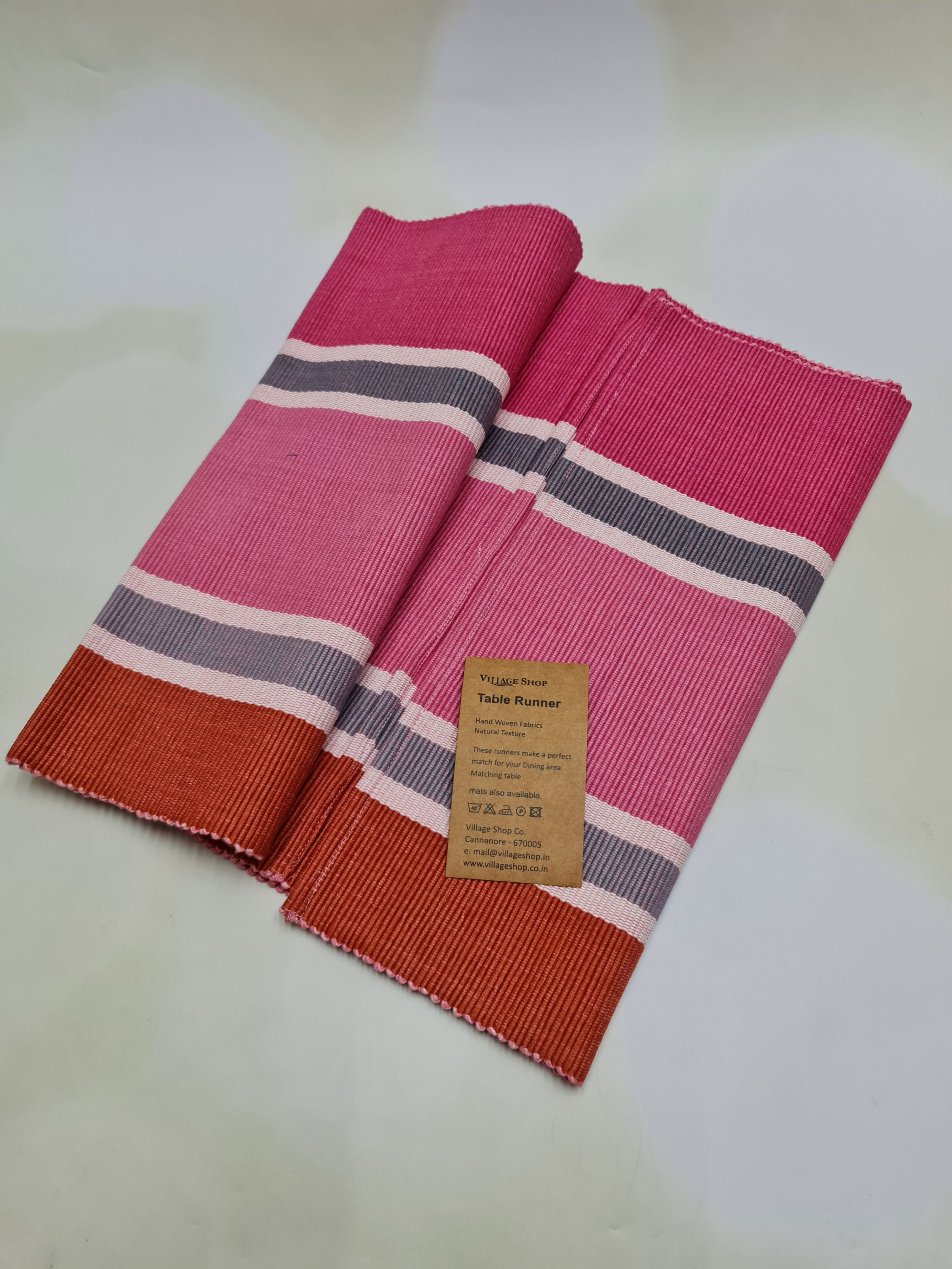 Table Runner - Pink Stripe