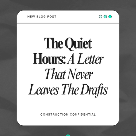 The Quiet Hours: A Letter That Never Leaves The Drafts 