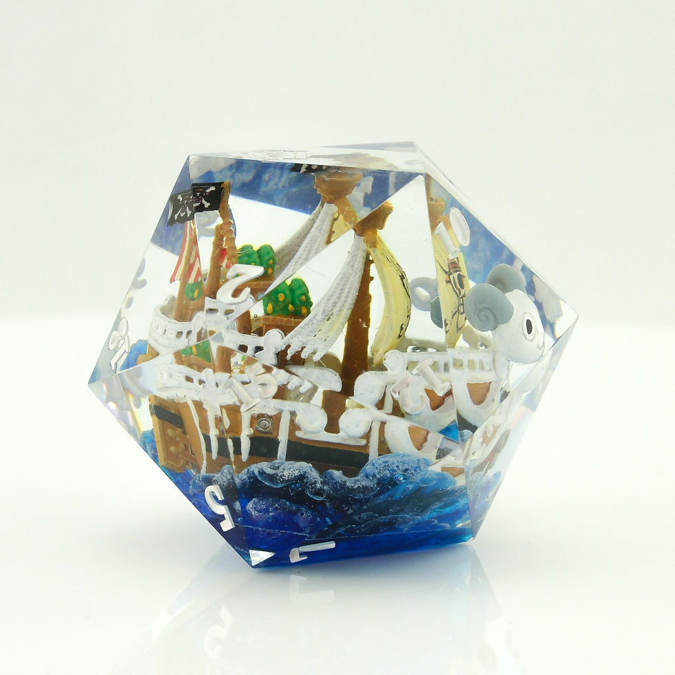 Miniature : D20 de 60mm - "Vogue Merry"