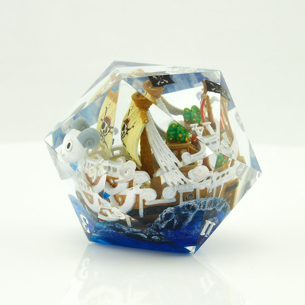 Miniature : D20 de 60mm - "Vogue Merry"