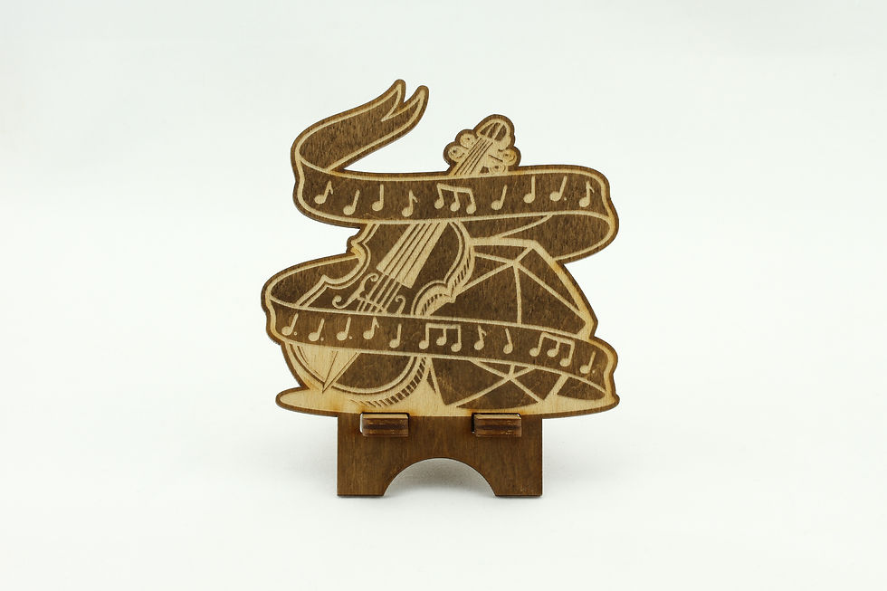 Miniature : Support de téléphone en bois style DnD