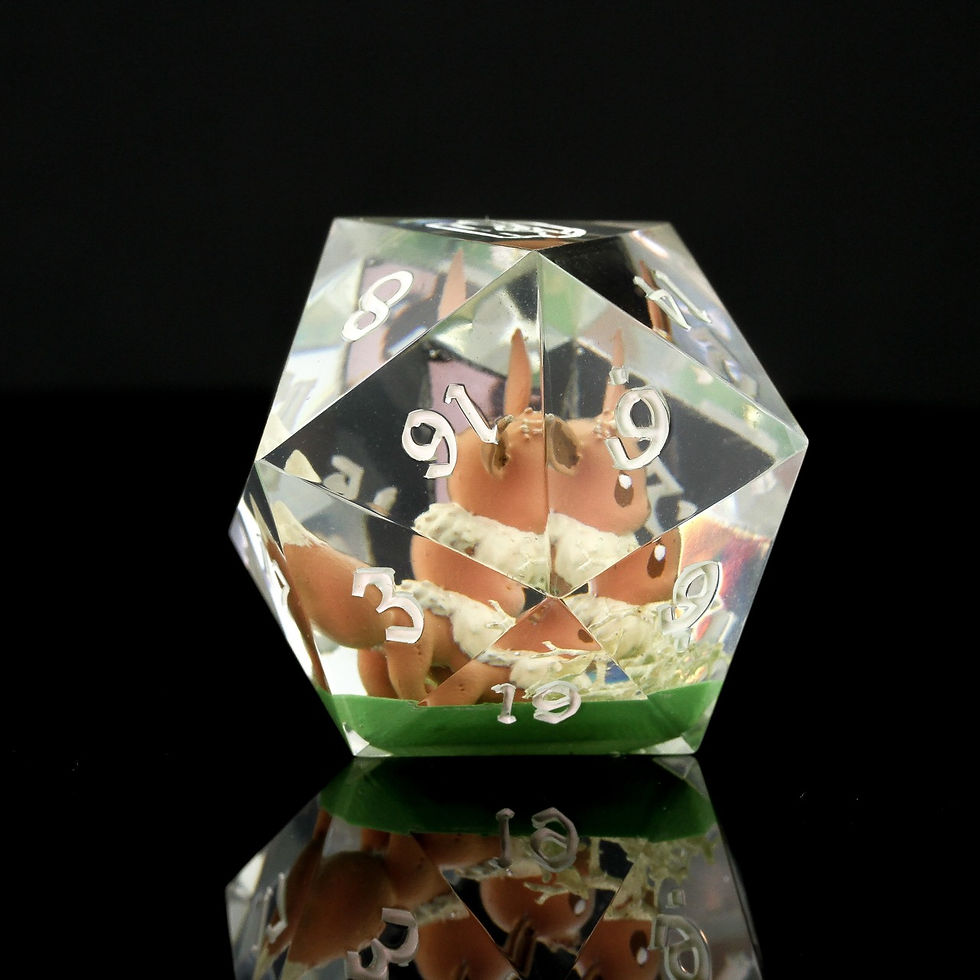 Miniature : D20 de 40mm avec figurine - "Pokémon - Evoli"