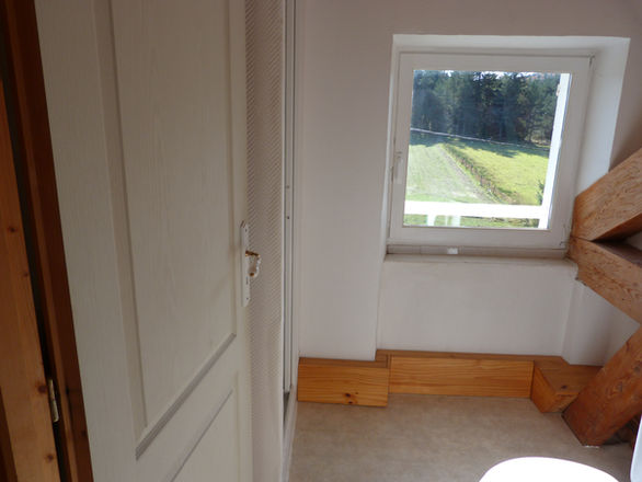 vue de la salle de bain sur la nature de Haute Loire