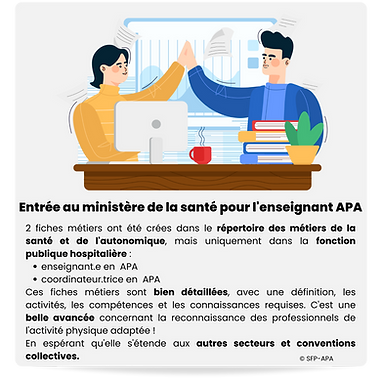 Le métier d'enseignant en activité physique adaptée (EAPA) est entré au ministère de la santé