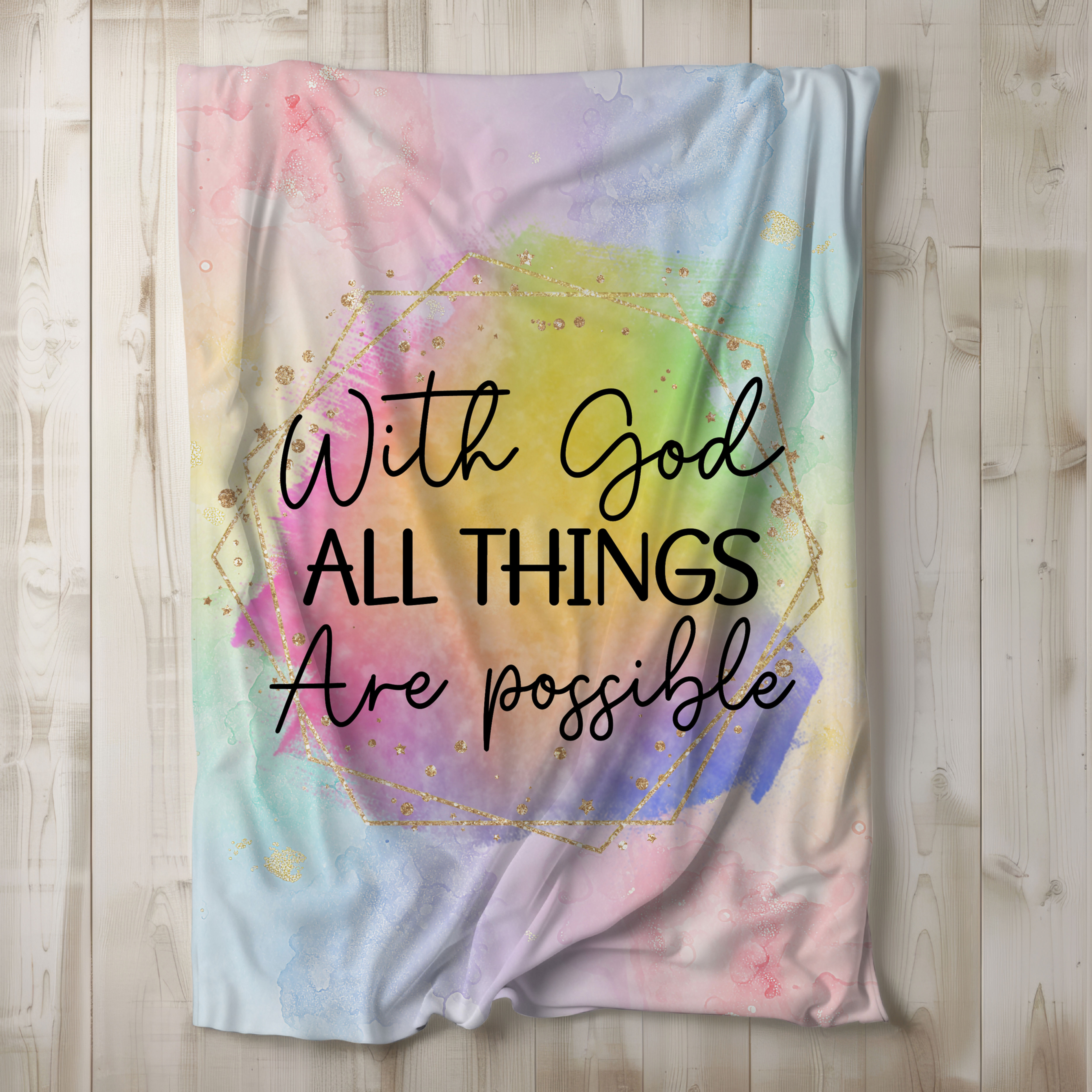 WITH GOD ALL THINGS ARE POSSIBLE Alpine Lap Blanket
