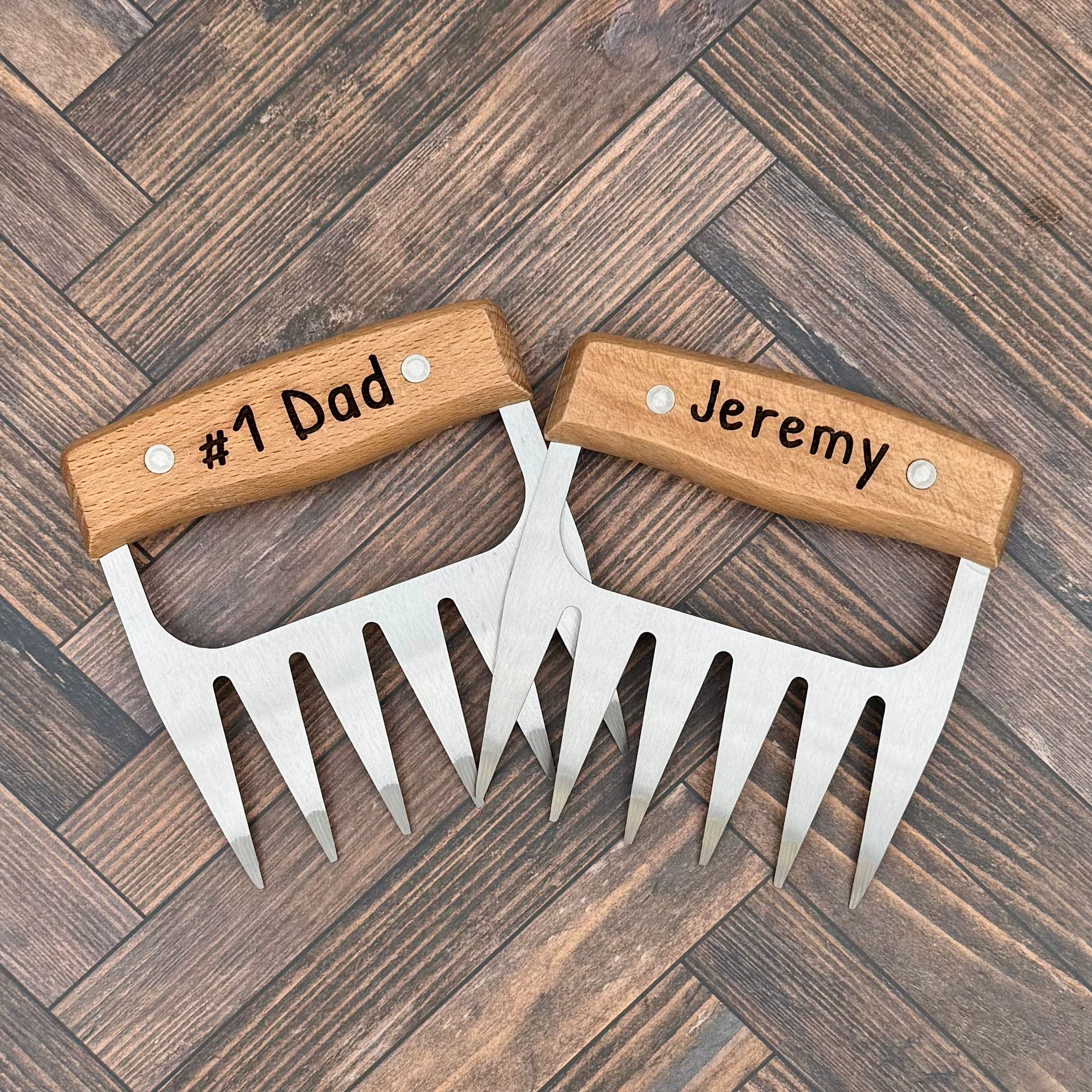 #1 Dad Beech Wood Meat Claws