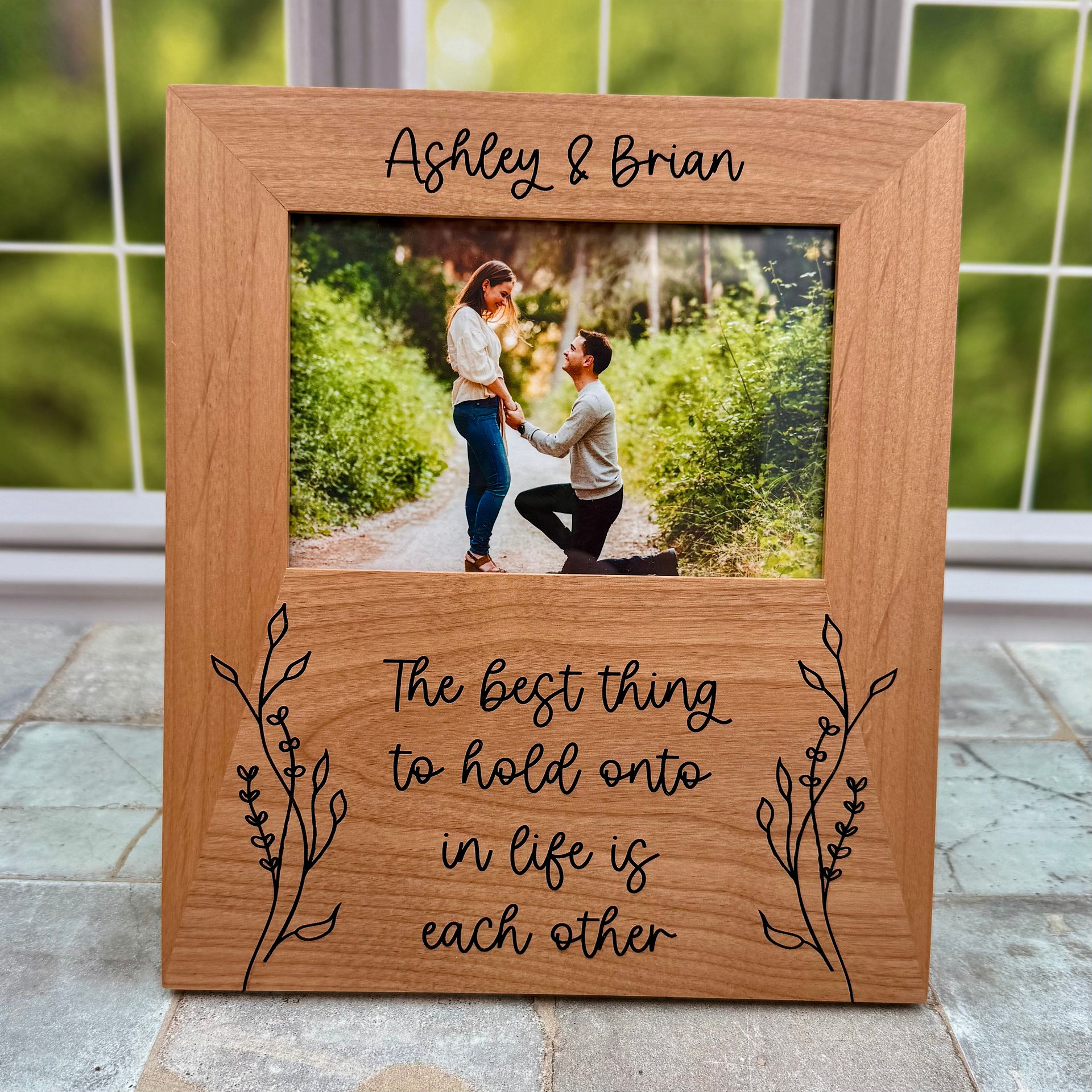 engraved photo frame